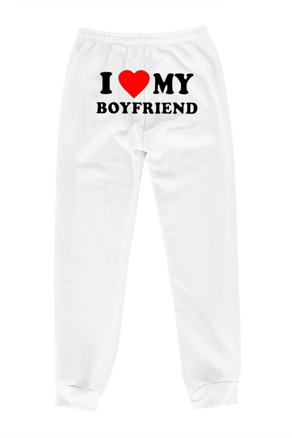 Pantalones deportivos estampados I Love MY BOYFRIEND