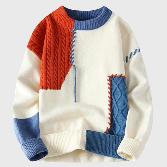 Vintage Style Patchwork Sweater