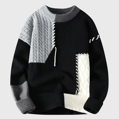 Vintage Style Patchwork Sweater