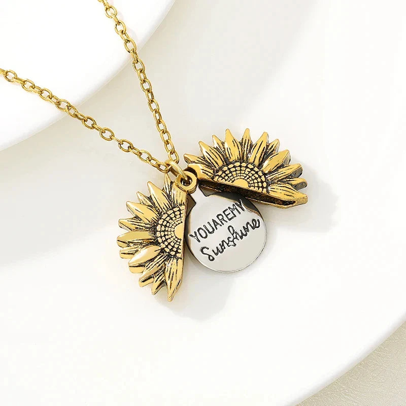 "You Are My Sunshine" Stainless Steel Necklace