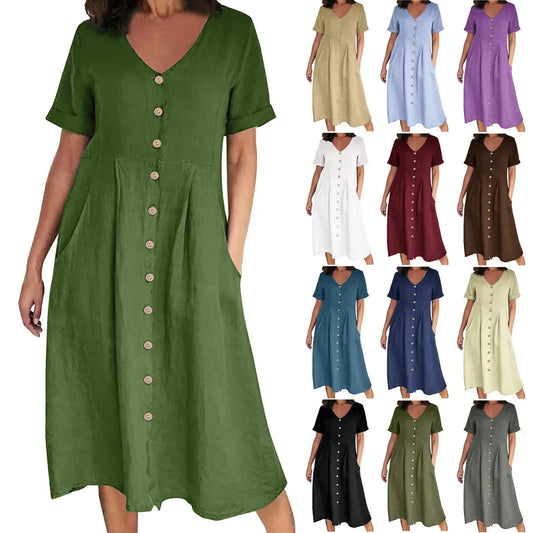 Linen Luxe Pocket Dress
