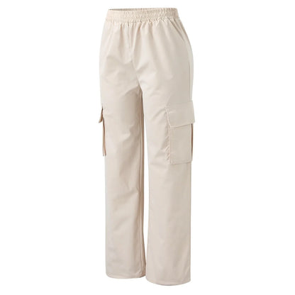 Pantalon de jogging ample à la mode pour femme, décontracté, chic, droit, cargo, taille haute, élastique, élégant, surdimensionné 