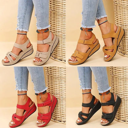 Sandales compensées d'été pour femmes 2023 nouvelle mode chaussures de plage antidérapantes femme légère plate-forme décontractée Sandalias Mujer grande taille 
