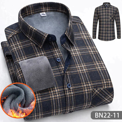 Warm Striped Shirt for Autumn and Winter