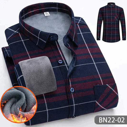 Warm Striped Shirt for Autumn and Winter