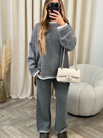 Cozy Contrast Knit Co‑Ord