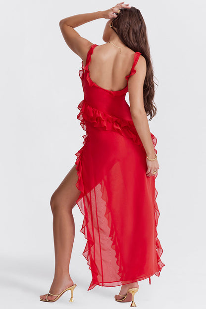 Arielle – Maxikleid mit Rüschen