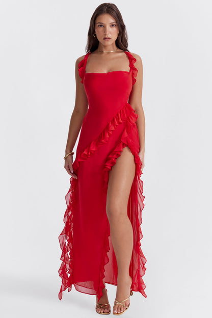 Arielle – Maxikleid mit Rüschen