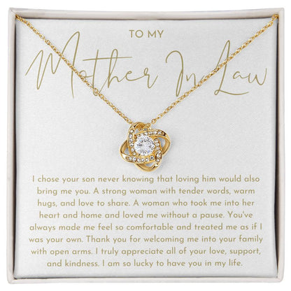 Mother In Law Gift - Love Knot Necklace
