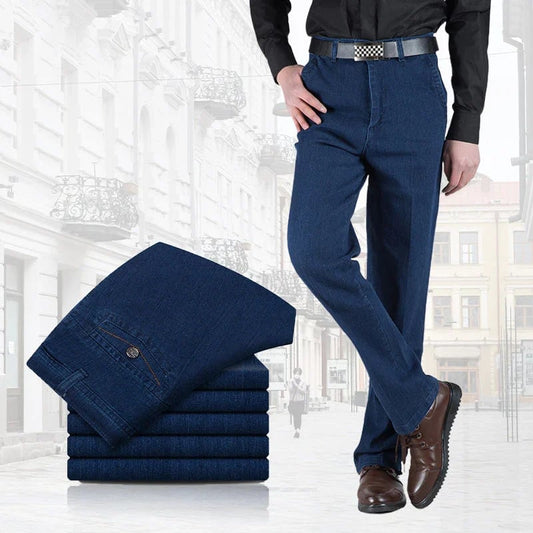 👖Men's High-Waisted Straight Jeans