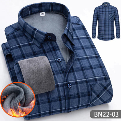Warm Striped Shirt for Autumn and Winter