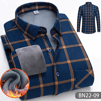 Warm Striped Shirt for Autumn and Winter