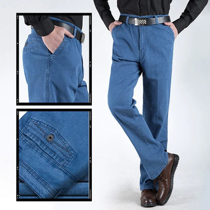 👖Men's High-Waisted Straight Jeans