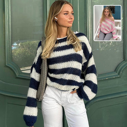 Clara | Relaxed Striped Knit Sweater