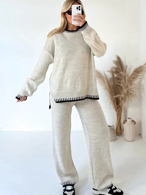 Cozy Contrast Knit Co‑Ord