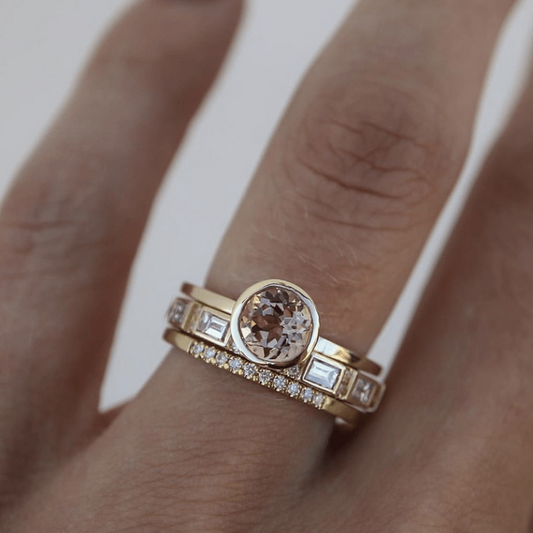 Ring with a Gold Crystal