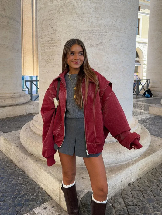 Veste oversize contrastée 