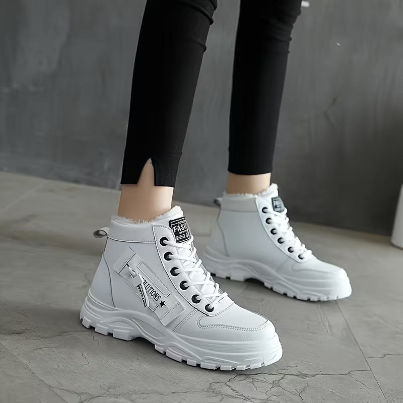 LunaStep | Plush-Lined Platform Ankle Boots