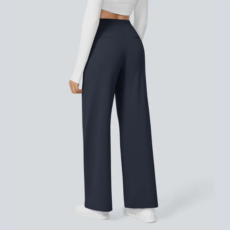 Alba | High-Waisted Straight-Leg Trousers
