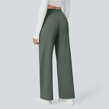 Alba | High-Waisted Straight-Leg Trousers