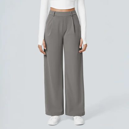 Alba | High-Waisted Straight-Leg Trousers