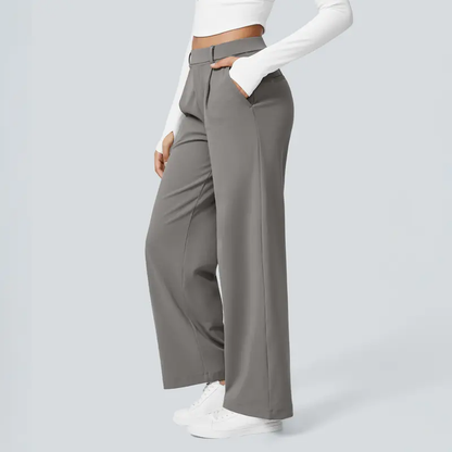 Alba | High-Waisted Straight-Leg Trousers