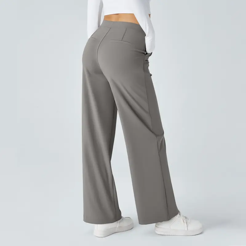 Alba | High-Waisted Straight-Leg Trousers