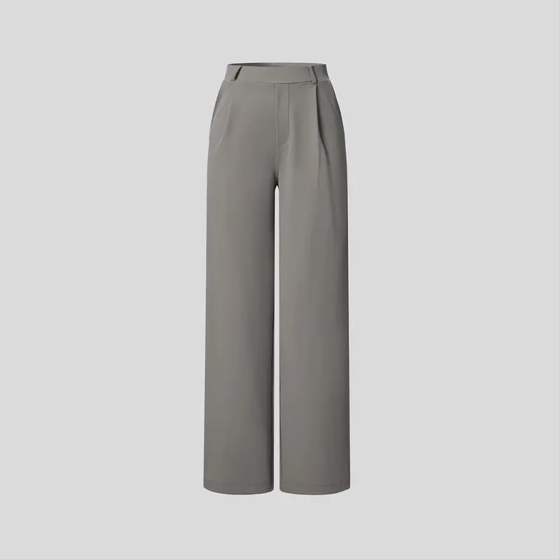 Alba | High-Waisted Straight-Leg Trousers