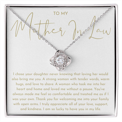 Mother In Law Gift - Love Knot Necklace