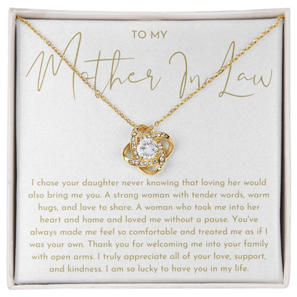 Mother In Law Gift - Love Knot Necklace