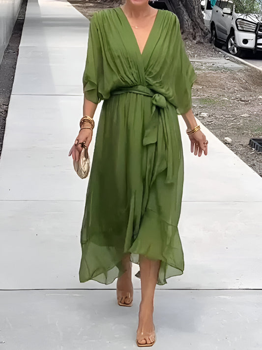 Monica - V-Neck Chiffon Dress