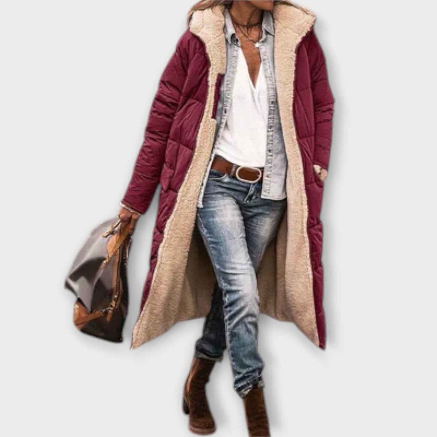 Noelle | Cozy Faux Fur Lined Winter Coat