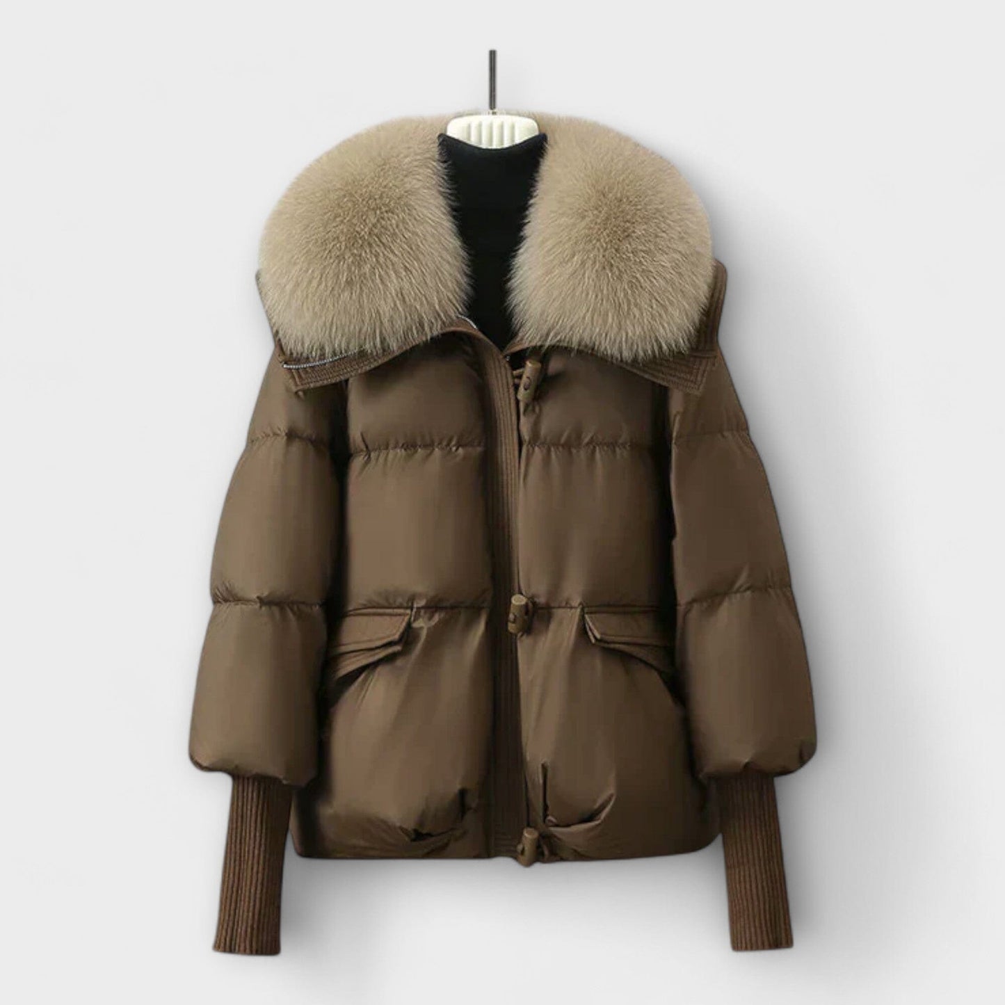 Amara | Elegant Fur-Collar Winter Jacket