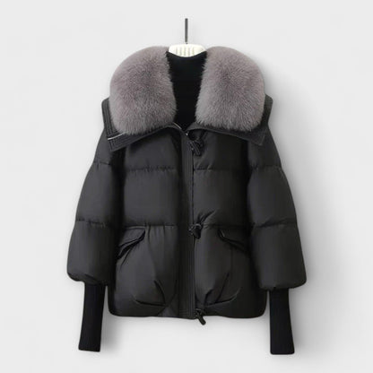 Amara | Elegant Fur-Collar Winter Jacket