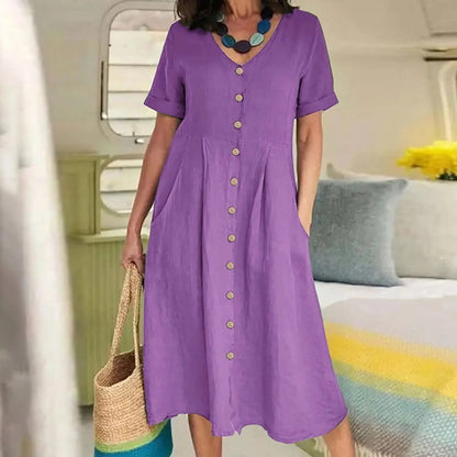 Linen Luxe Pocket Dress