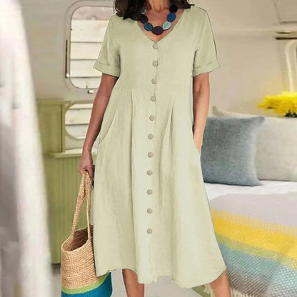 Linen Luxe Pocket Dress