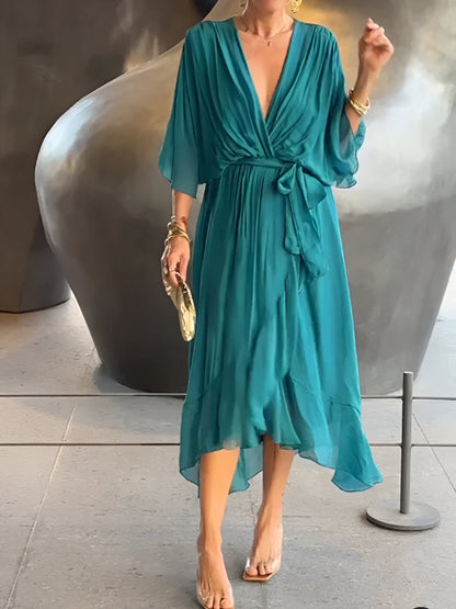 Monica - V-Neck Chiffon Dress