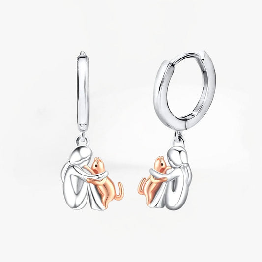 Lily™ | Cat Icon Earrings (Round Closure)