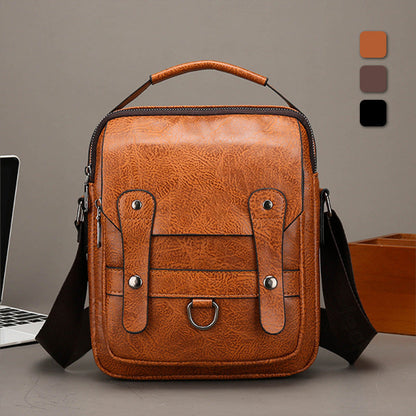 🔥Trendy PU Leather Men's Crossbody Bag with Wallet
