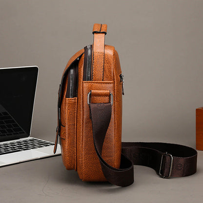 🔥Trendy PU Leather Men's Crossbody Bag with Wallet
