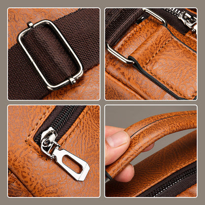 🔥Trendy PU Leather Men's Crossbody Bag with Wallet