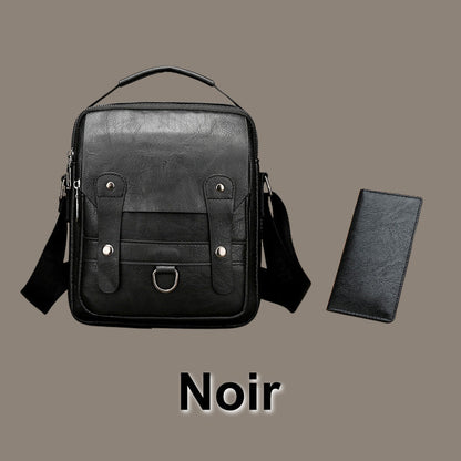 🔥Trendy PU Leather Men's Crossbody Bag with Wallet