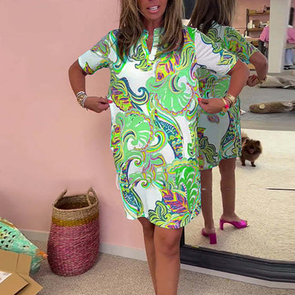 🌸Women's Floral Print Dress with V-Neck