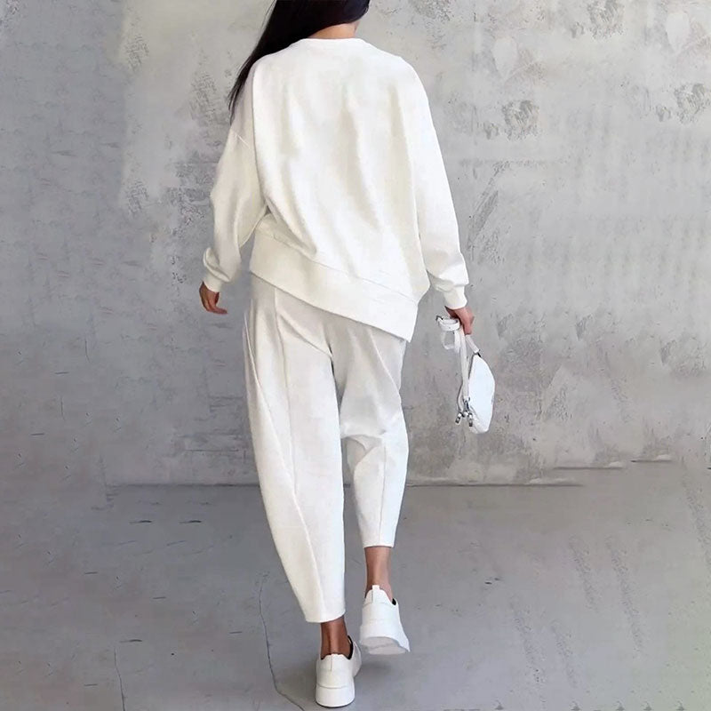 Big Sale💥Women's 2-piece Set: Long-Sleeved Round Neck Top + Pants