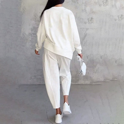 Big Sale💥Women's 2-piece Set: Long-Sleeved Round Neck Top + Pants