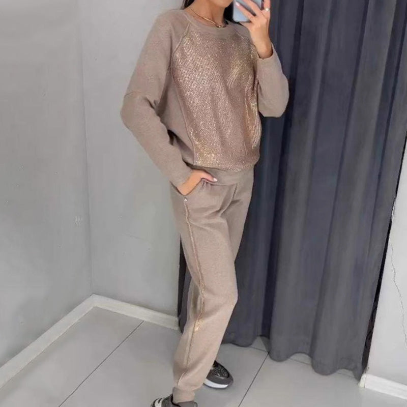 💝Women's Sweatshirt and Two-Piece Set with Crystal Brocade