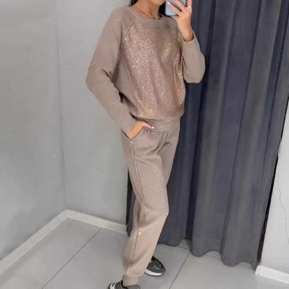 💝Women's Sweatshirt and Two-Piece Set with Crystal Brocade