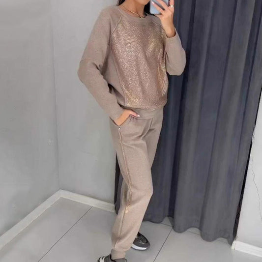 💝Women's Sweatshirt and Two-Piece Set with Crystal Brocade