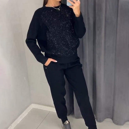 💝Women's Sweatshirt and Two-Piece Set with Crystal Brocade