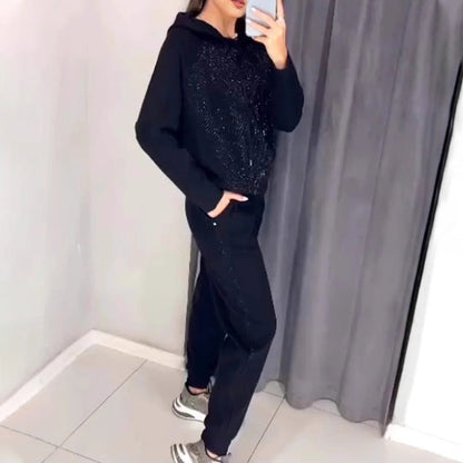 💝Women's Sweatshirt and Two-Piece Set with Crystal Brocade